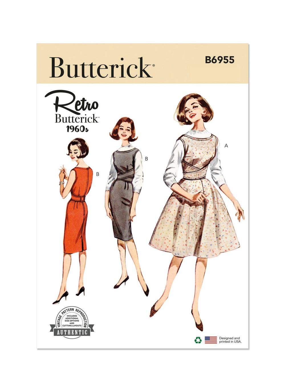 Butterick Vintage Pinafore Dress B6955