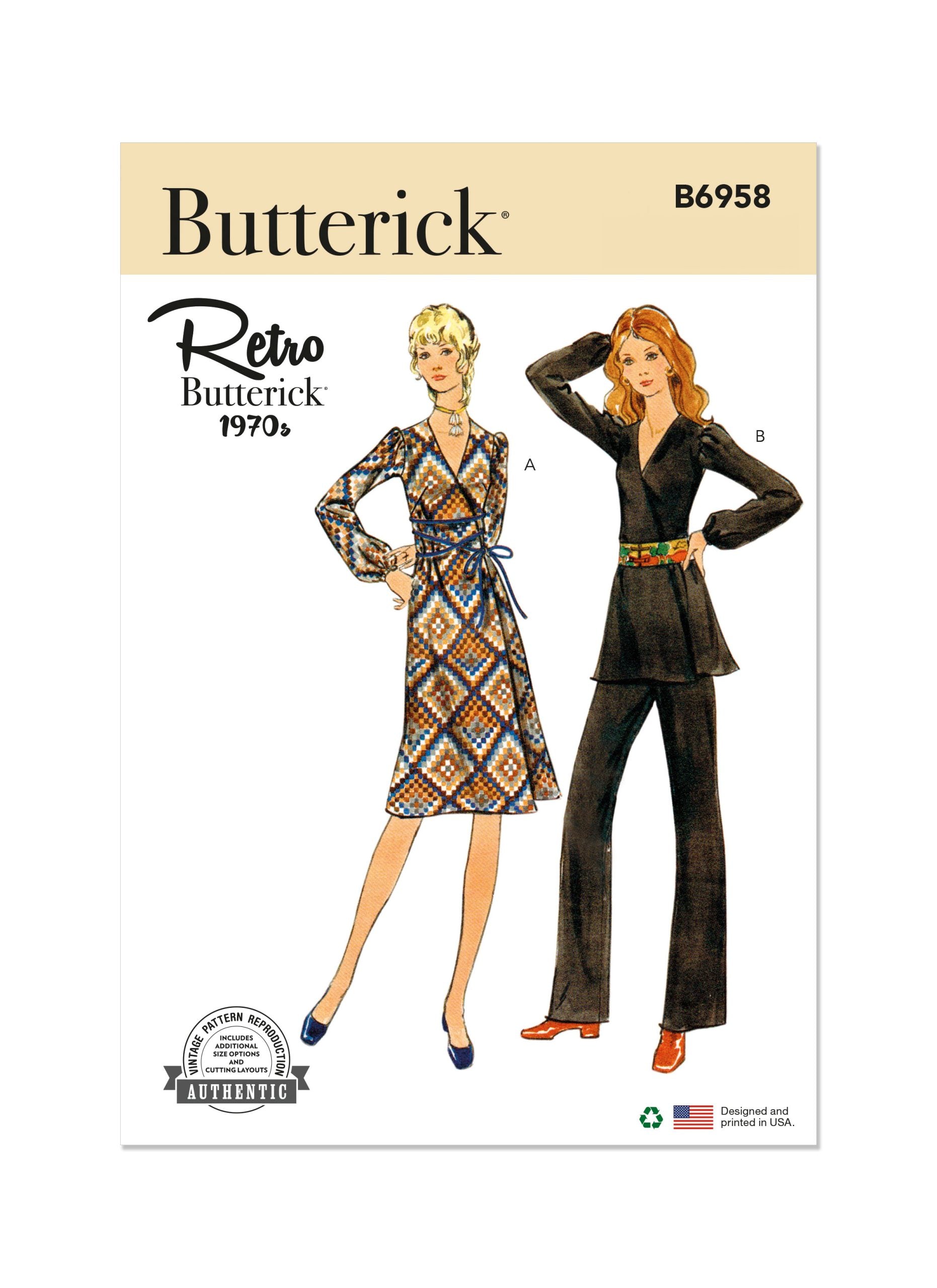 Butterick Vintage Dress, Tunic & Trousers B6958