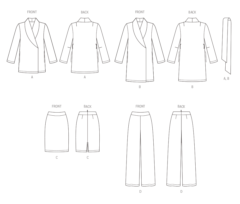 Butterick Jacket, Skirt & Trousers B6965