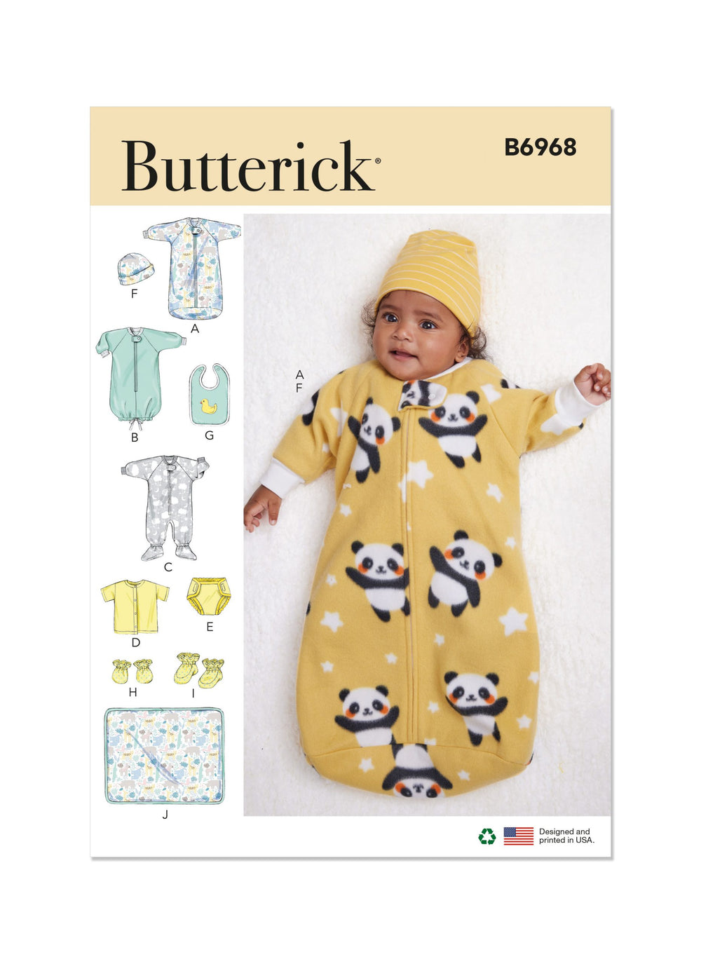 Butterick Baby's Layette B6968