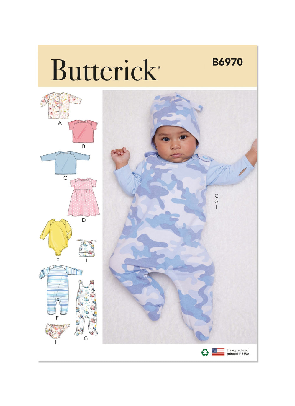 Butterick Baby Outfit B6970
