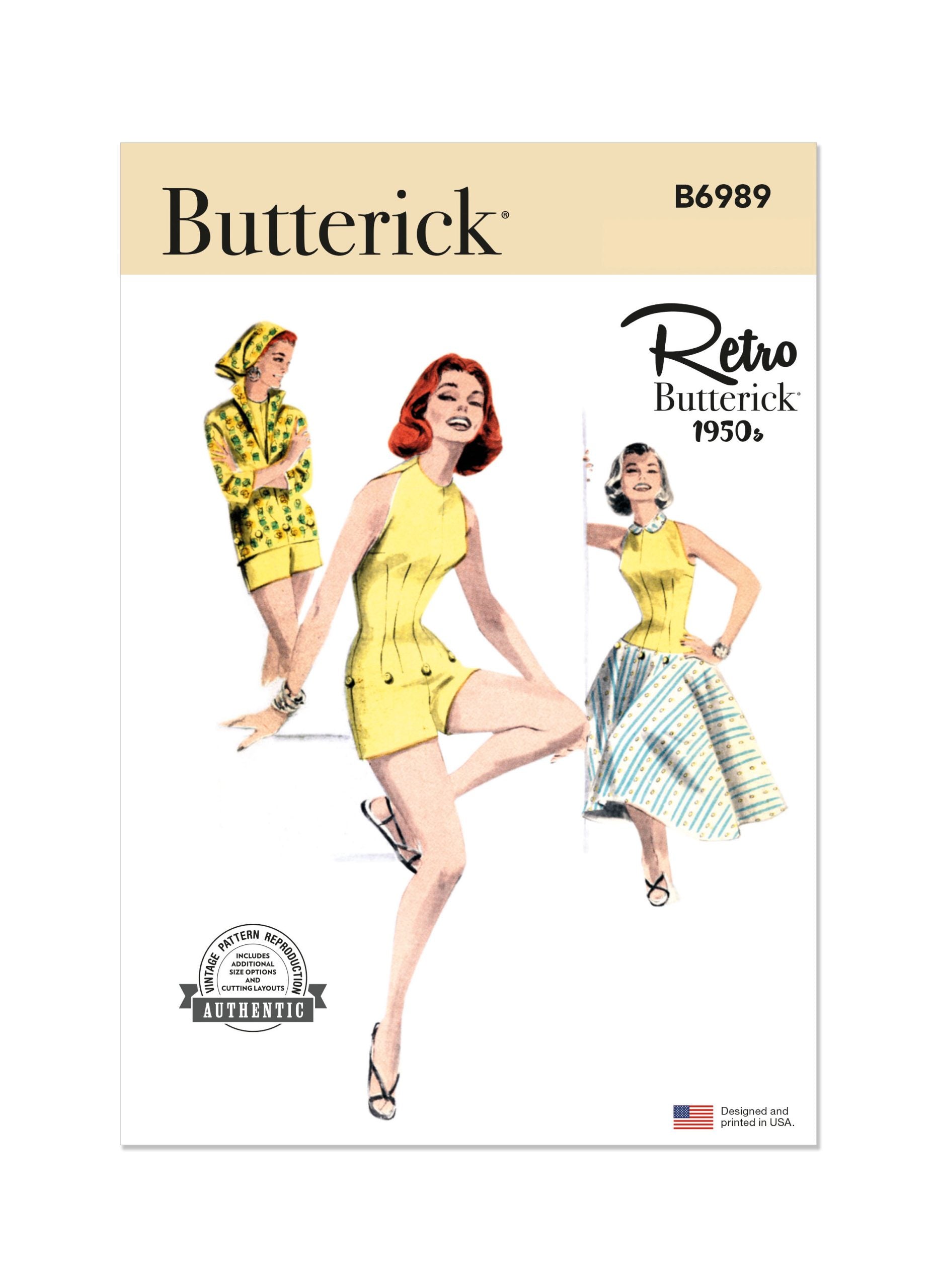 Butterick Vintage Playsuit, Blouse & Skirt B6989