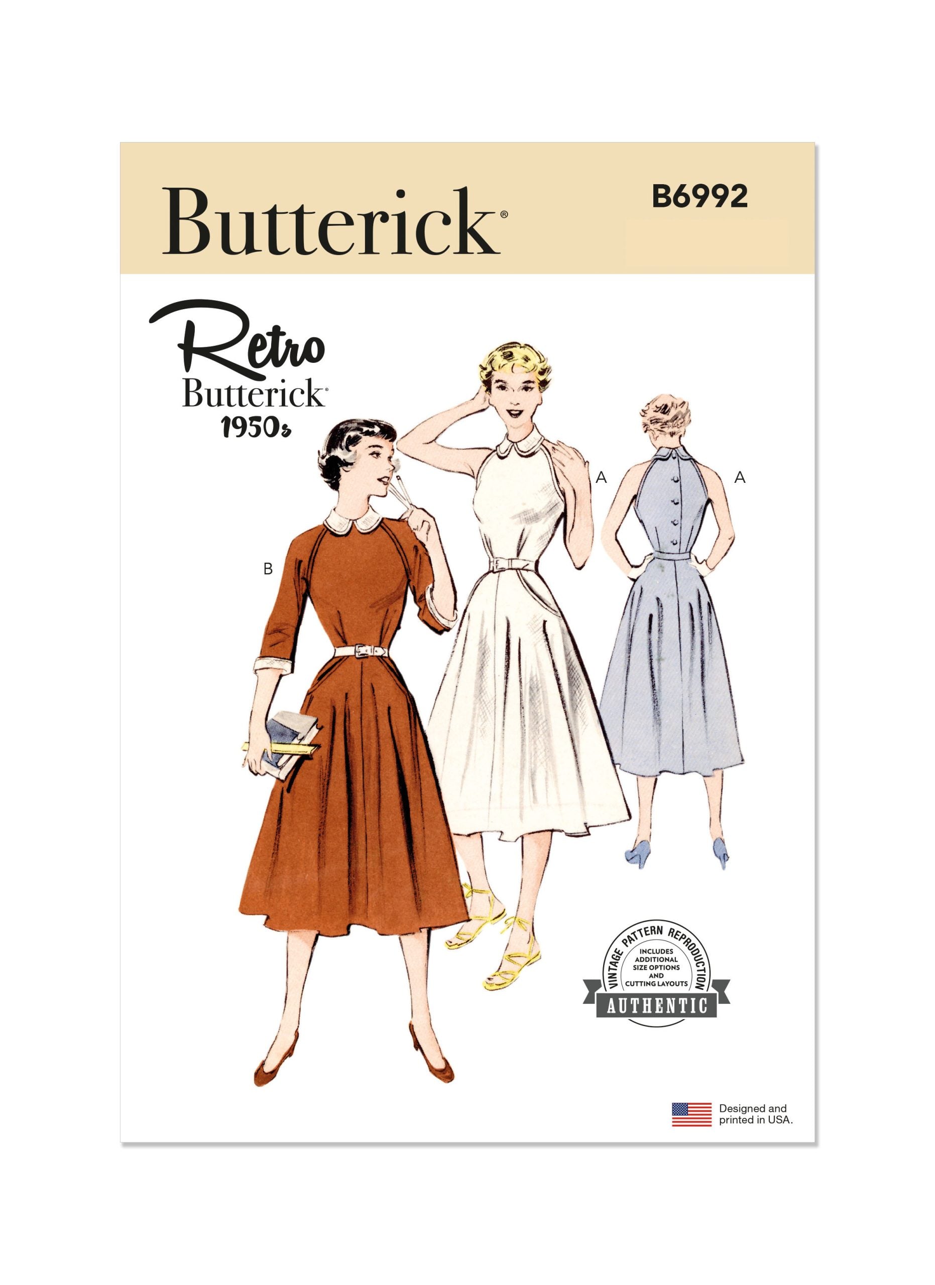 Butterick Vintage Dress B6992 – The Fold Line Butterick Vintage Dress B6992 – The Fold Line