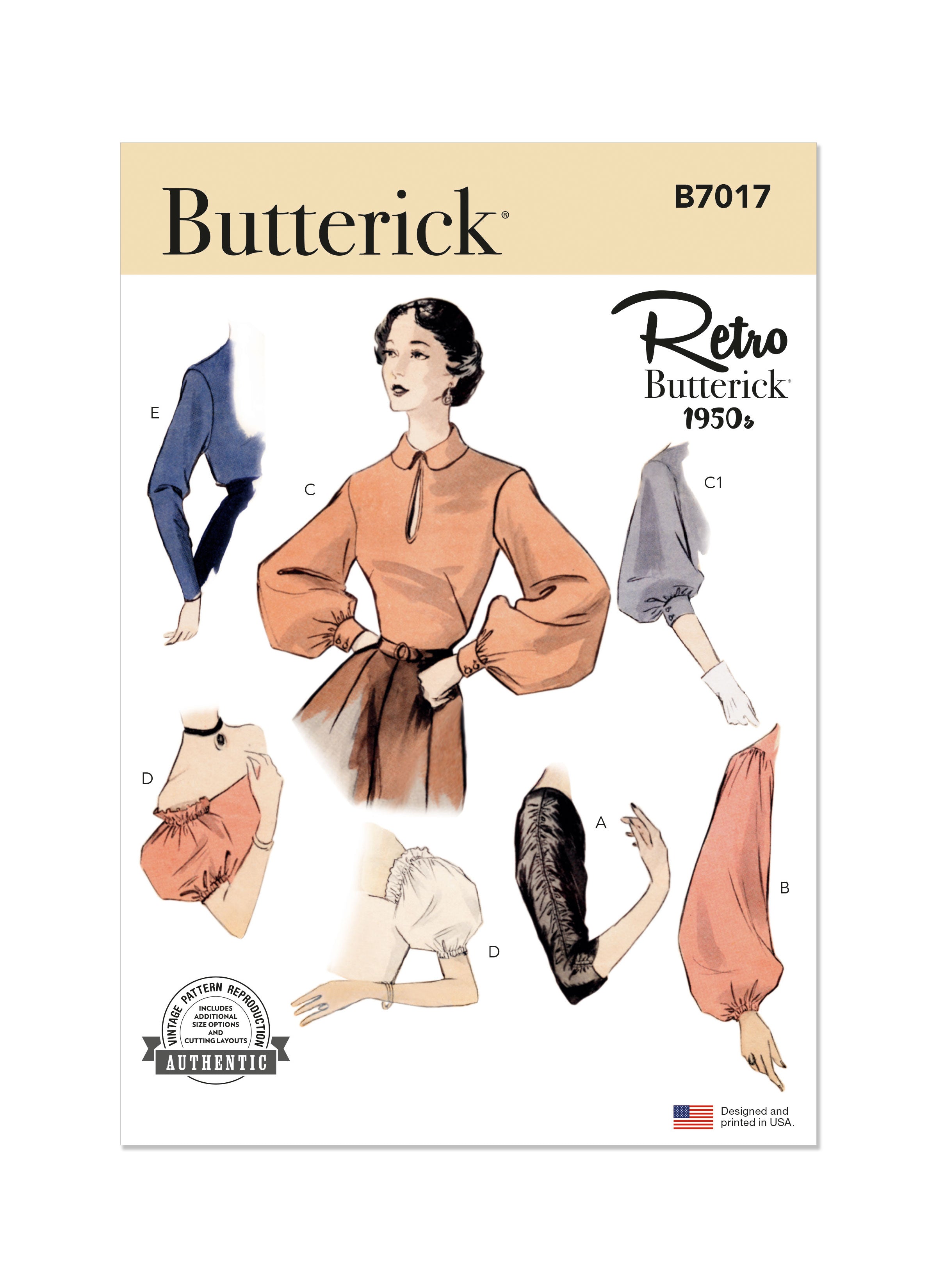 Butterick Vintage Sleeves B7017