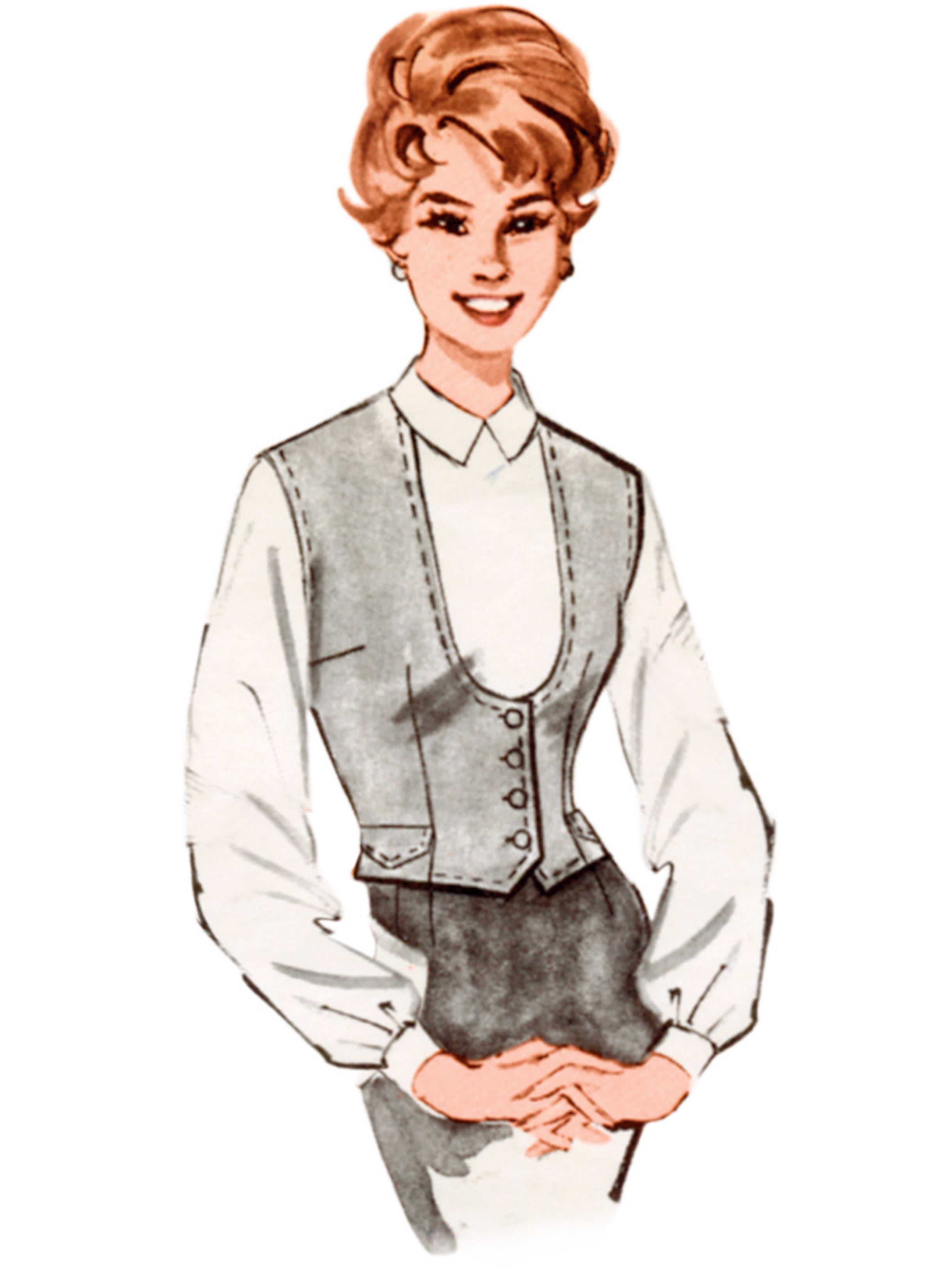 Butterick Vintage Vest or Waistcoats B7018