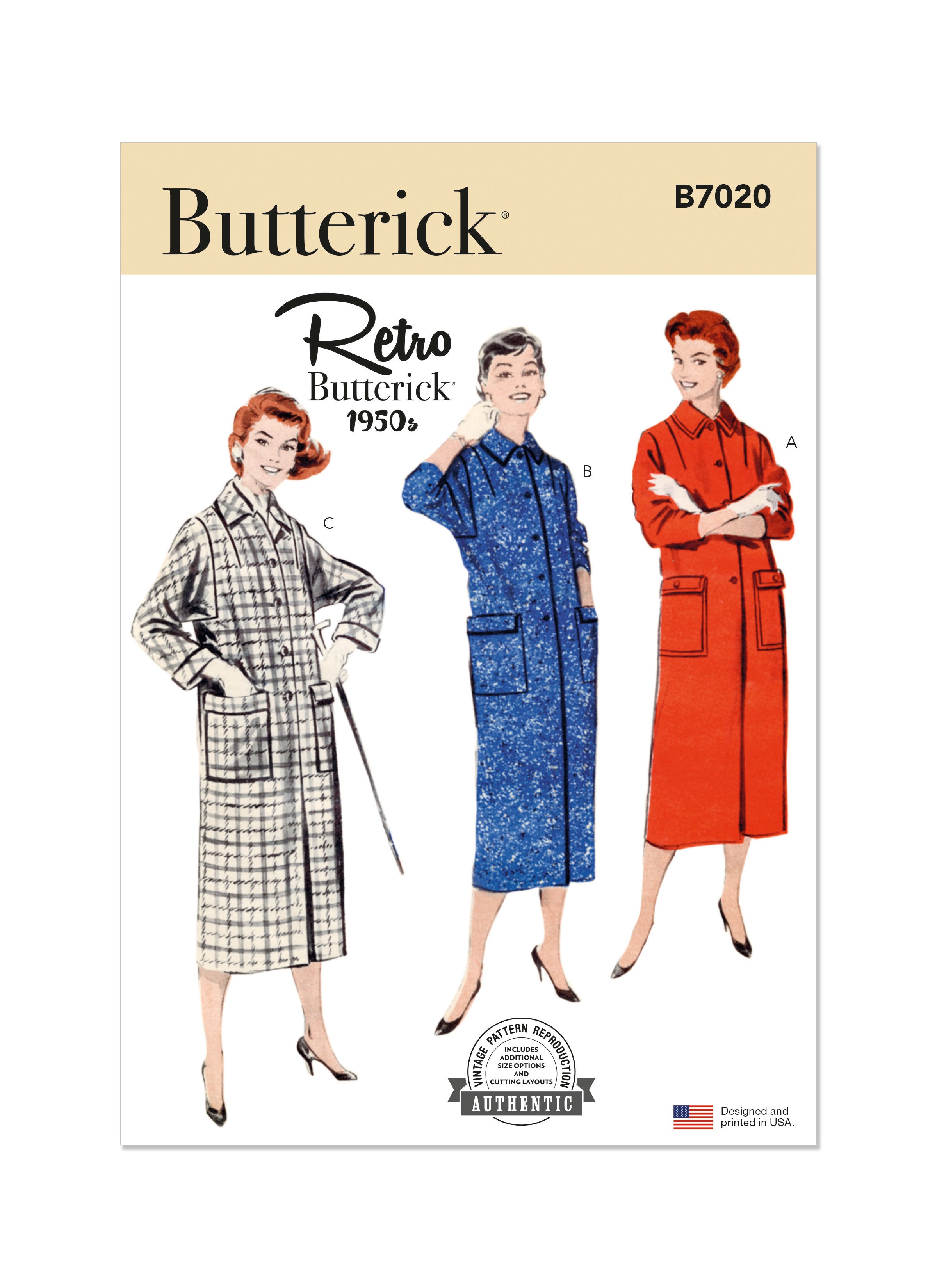 Butterick Vintage Coat V7020