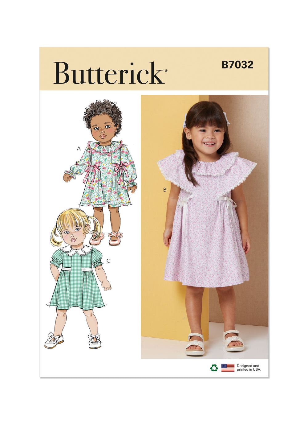 Butterick Toddlers' Dress B7032