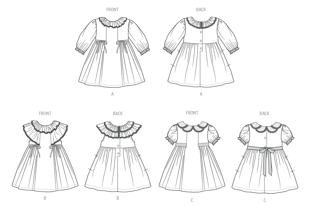 Butterick Toddlers' Dress B7032