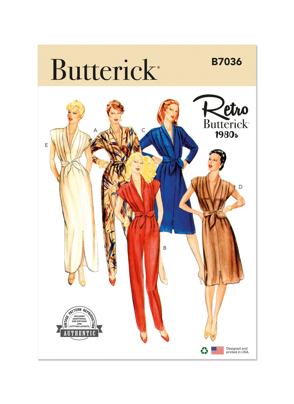 Butterick Jumpsuit, Dress and Sash B7036