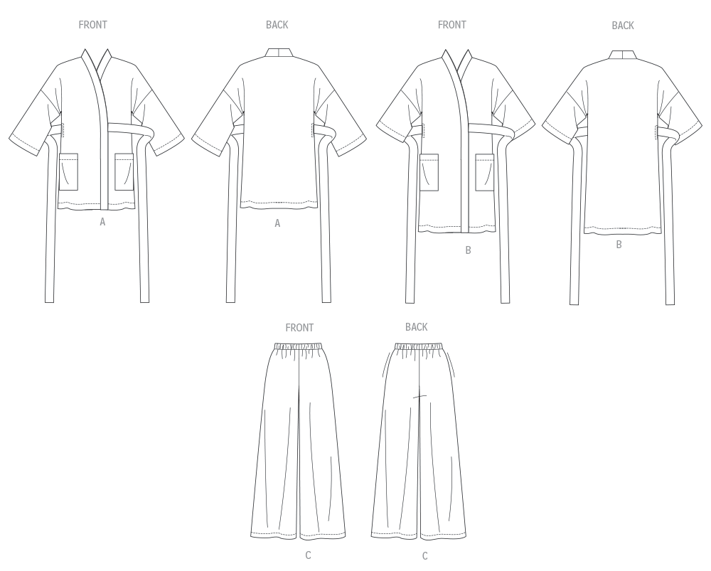 Butterick Robe and Trousers B7047