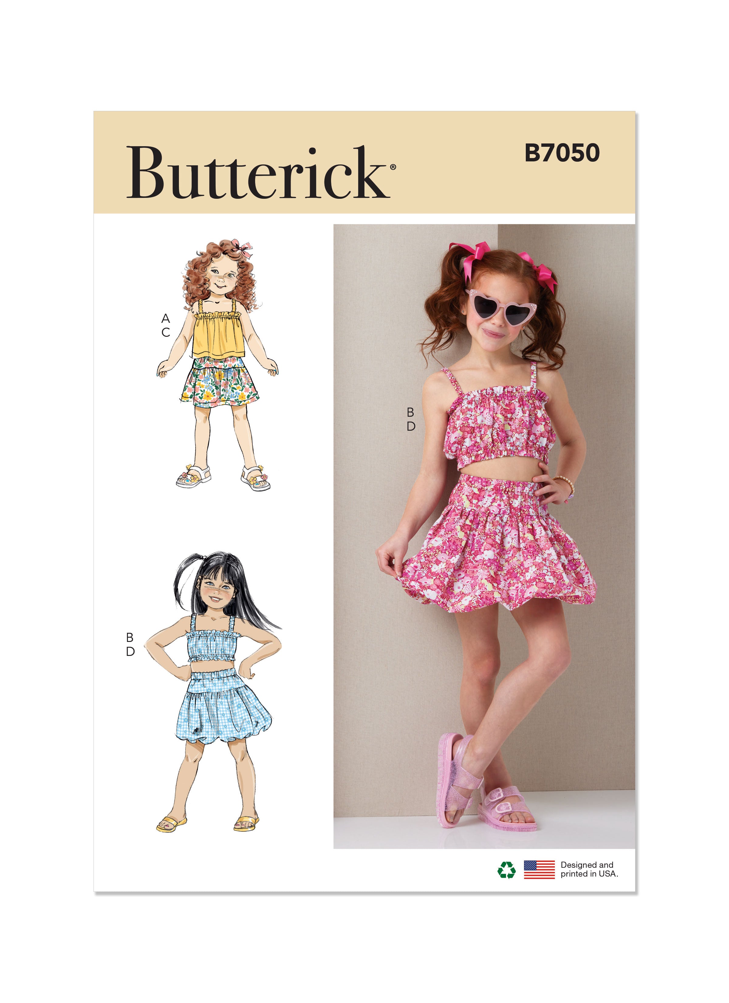 Butterick Children's Tops and Skirts B7050