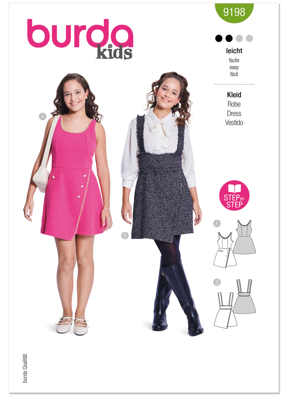 Burda Children's Dress and Skirt 9198