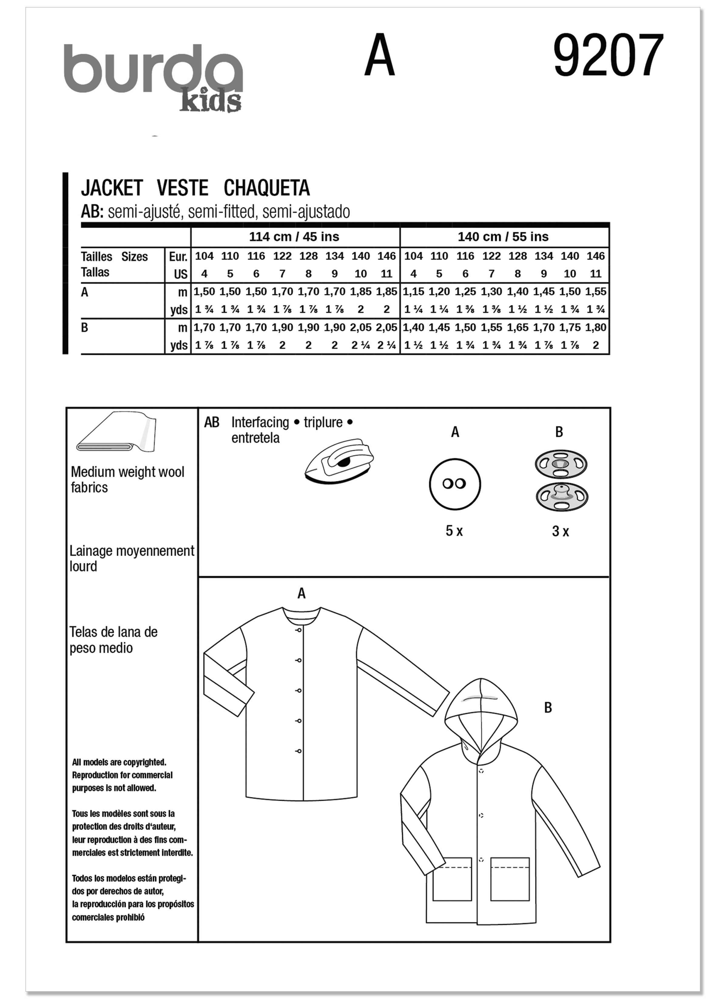 Burda Children's Coats 9207