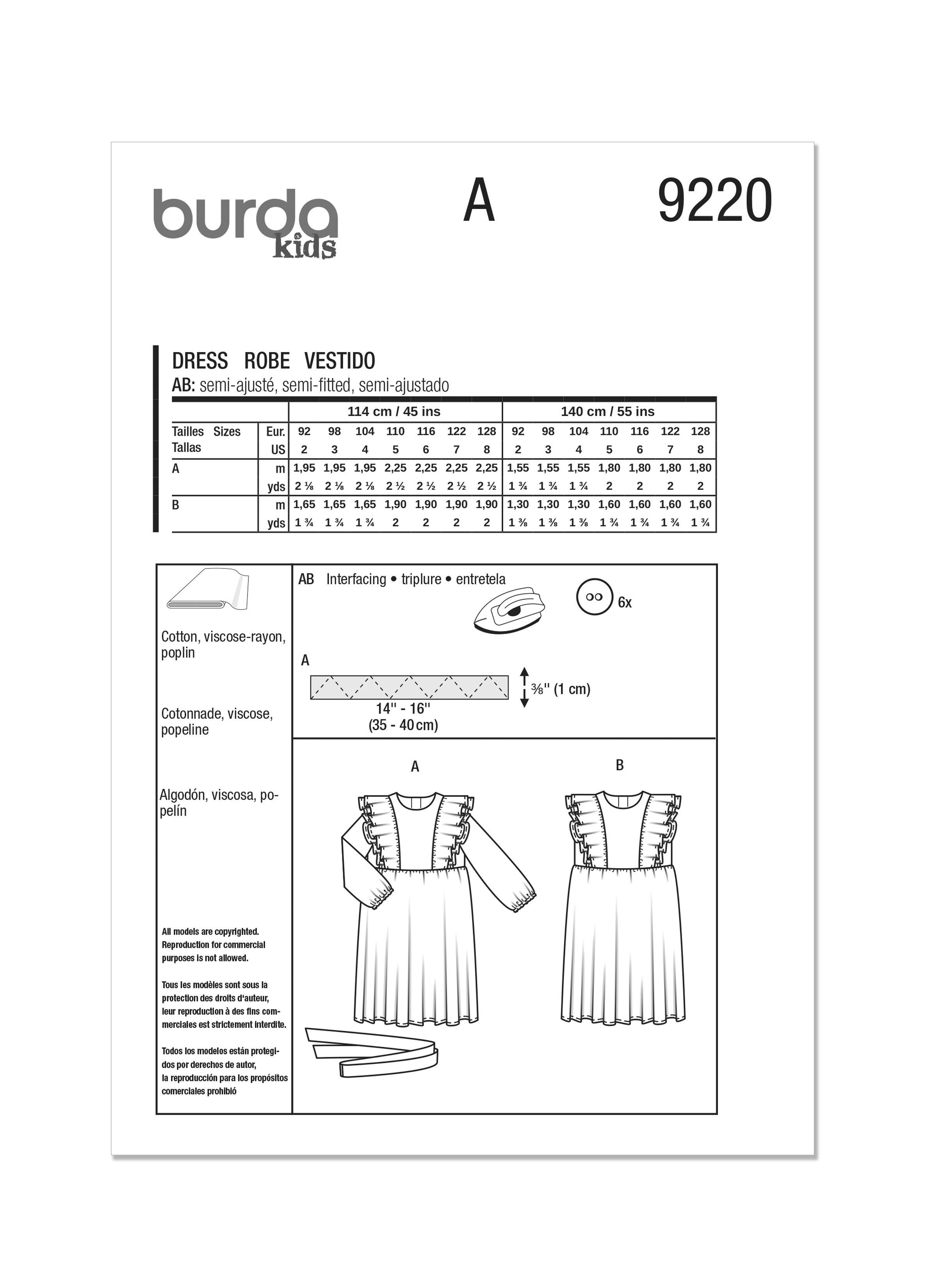 Burda Children's Dress 9220