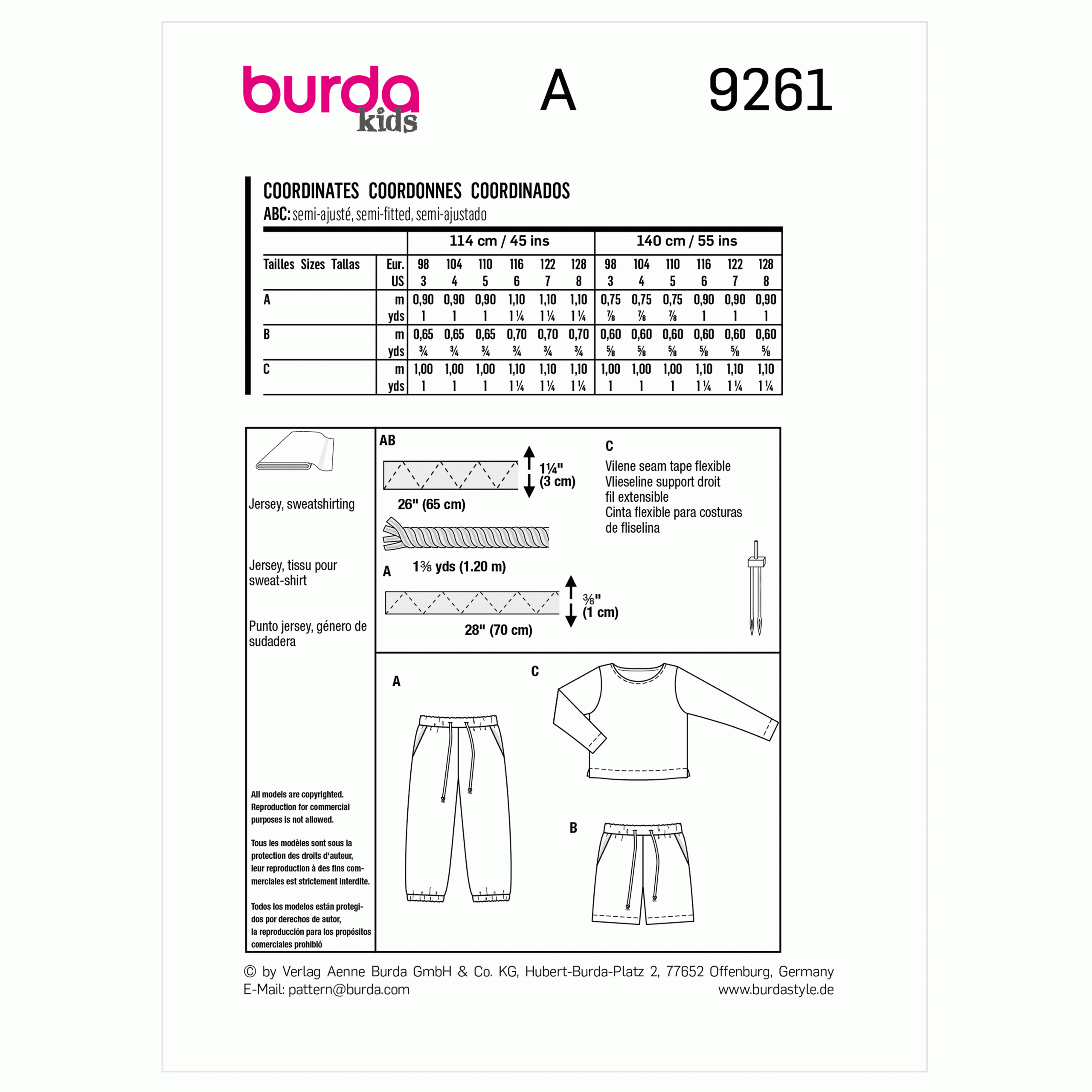 Burda Child Trousers and Top 9261