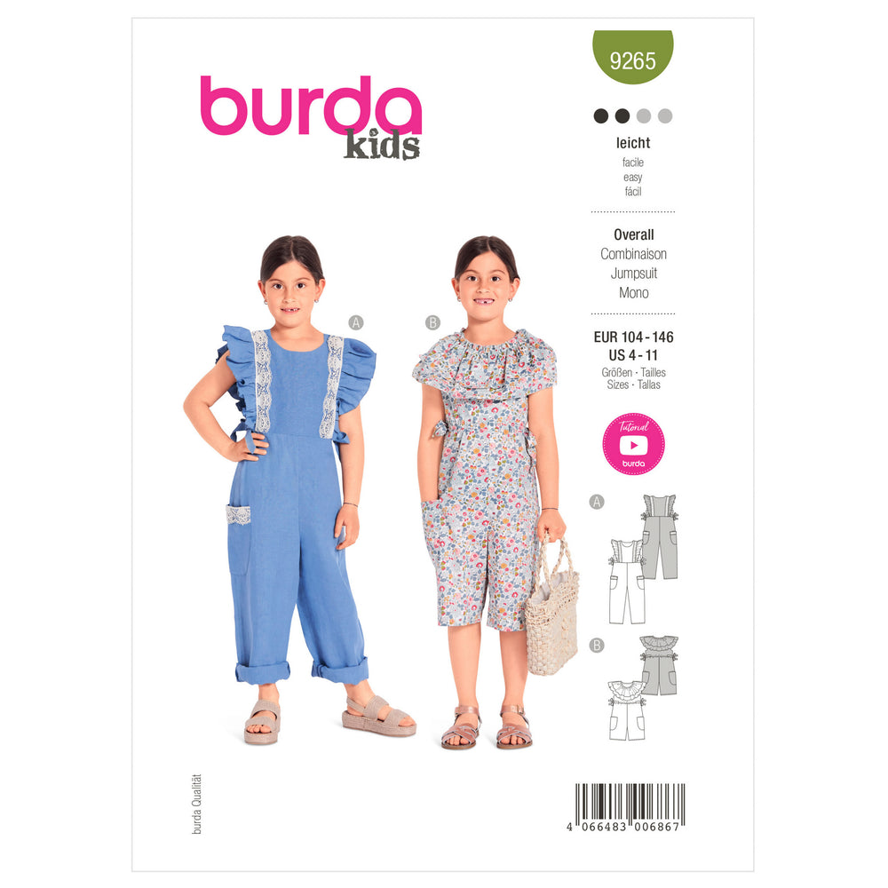 Burda Child Overalls/Romper 9265