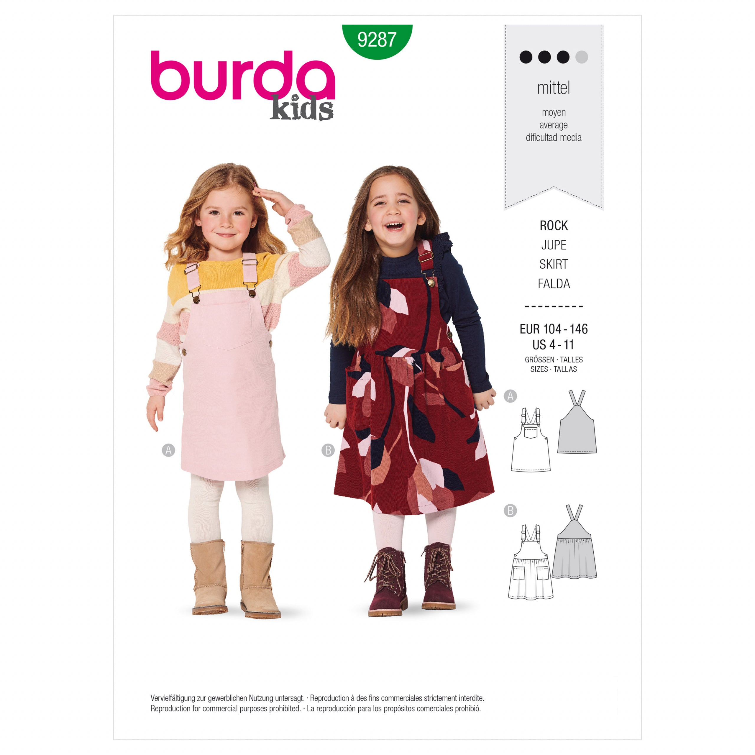 Burda Child Pinafore Dress 9287