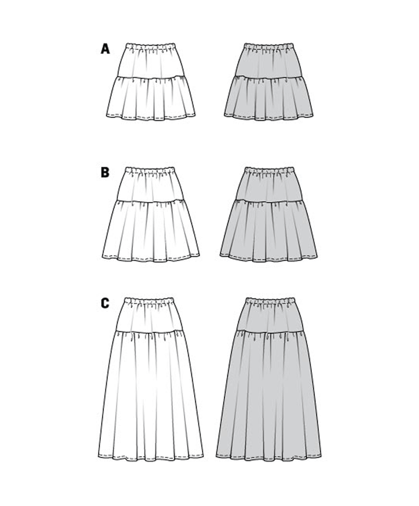 Burda Tiered Skirts 5978