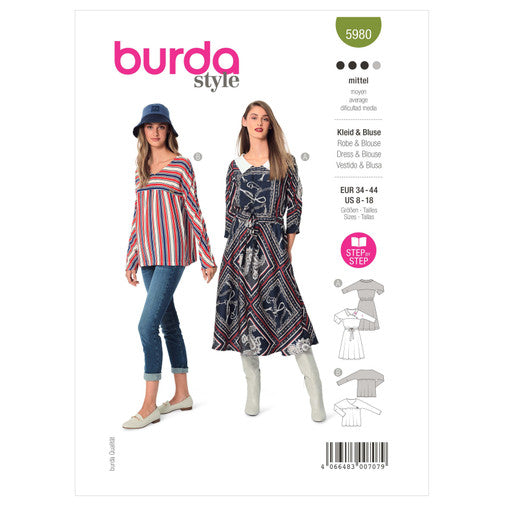 Burda Dress and Blouse 5980