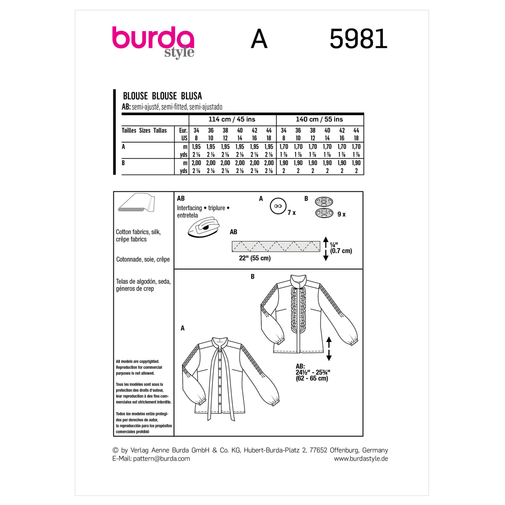 Burda Blouses 5981