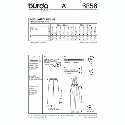 Burda Trousers 6856