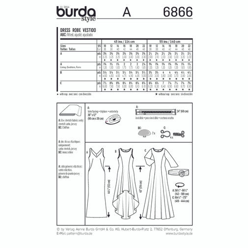 Burda Evening and Bridal Wear 6866
