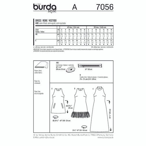 Burda Dresses 7056