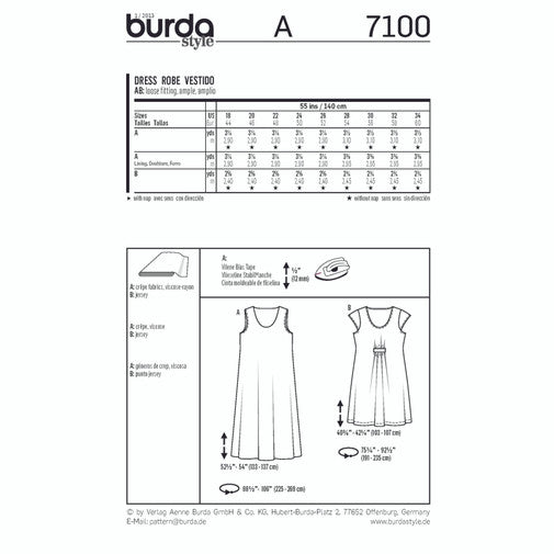 Burda Dresses 7100