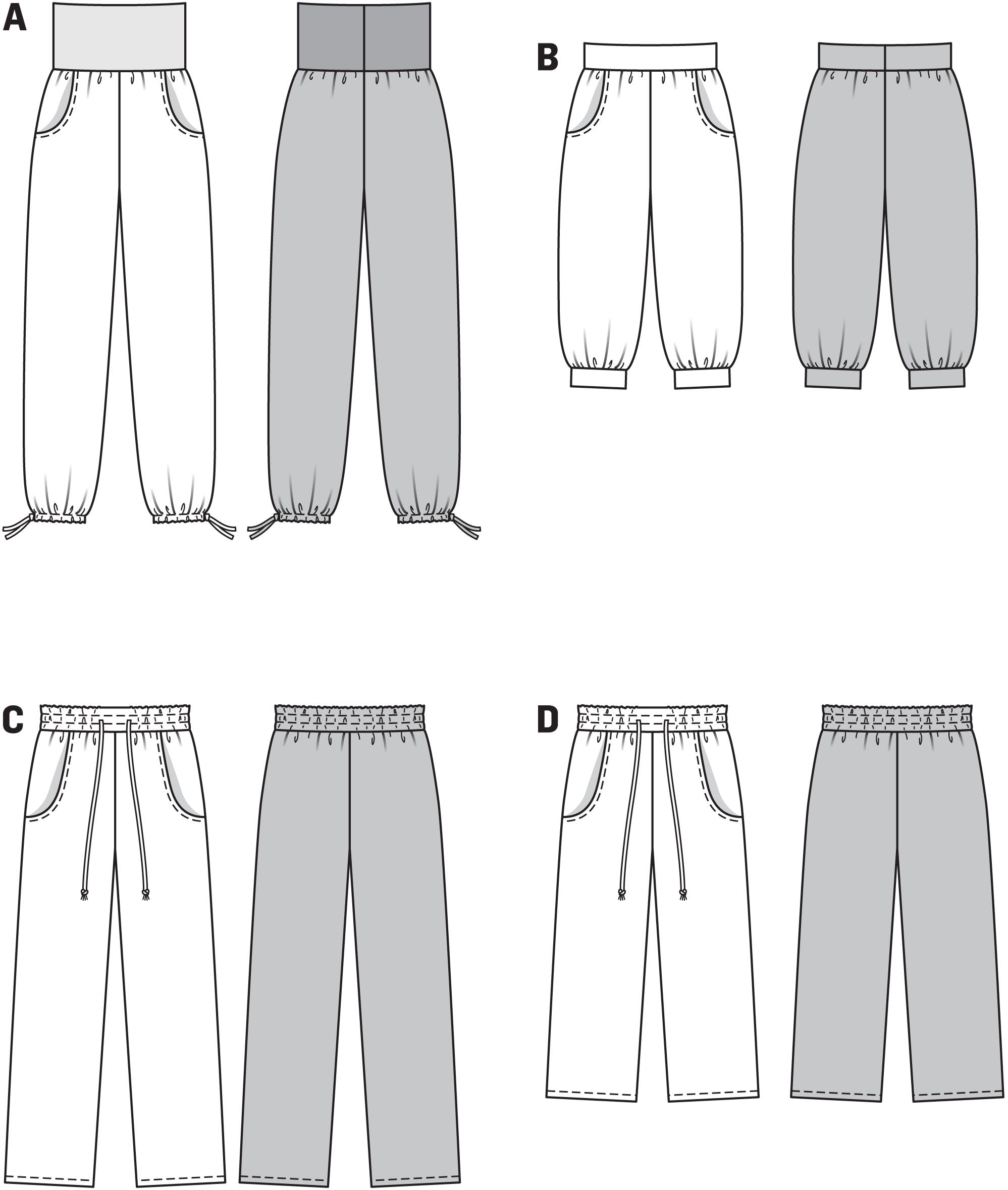 Burda Unisex Casual Trousers 7230