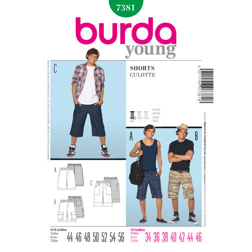 Burda Men's Shorts 7381