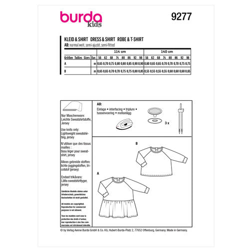 Burda Baby/Child Top and Dress 9277