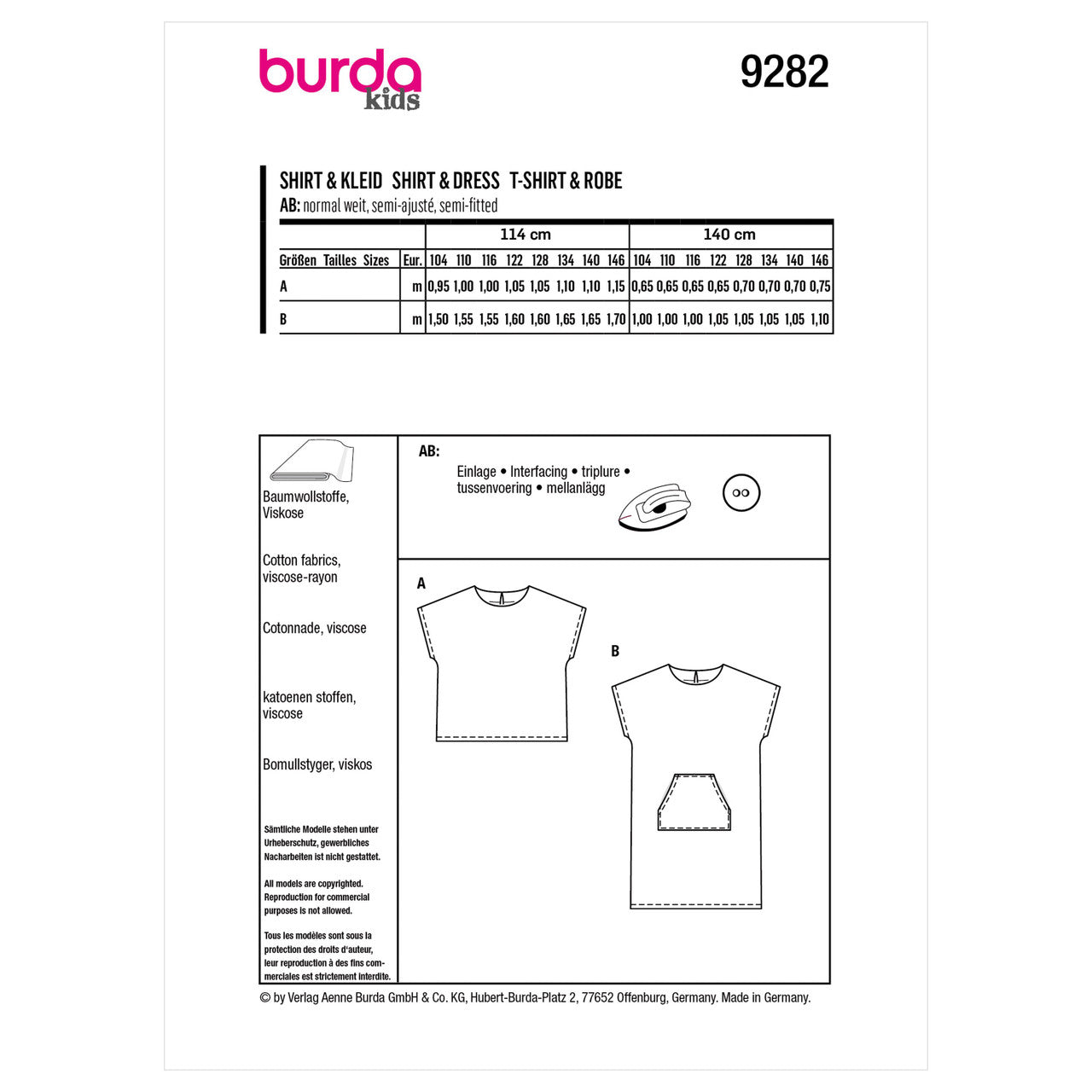 Burda Child Top and Dress 9282