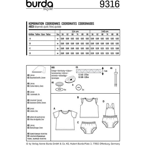 Burda Baby Outfit 9316