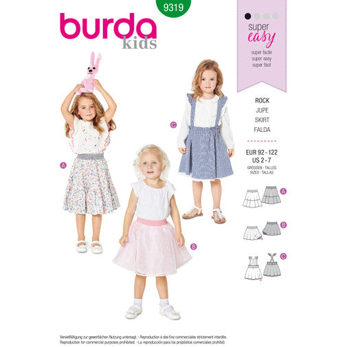 Burda Child Pinafore Skirts 9319