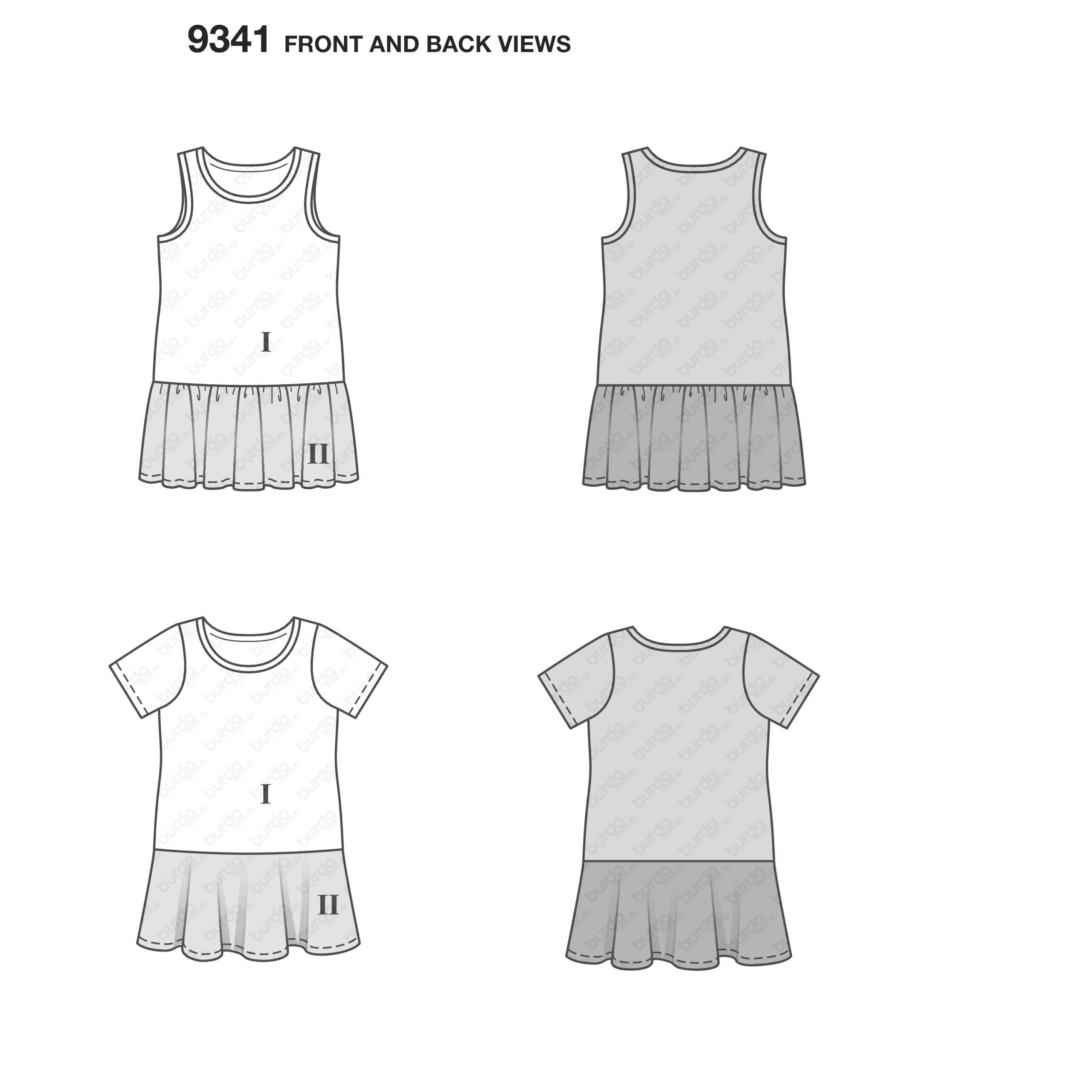 Burda Child Jersey Dresses 9341