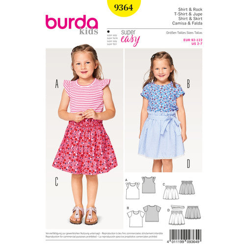 Burda Child Top and Skirt 9364