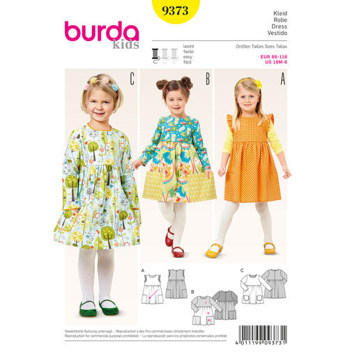 Burda Baby/Child Dresses 9373