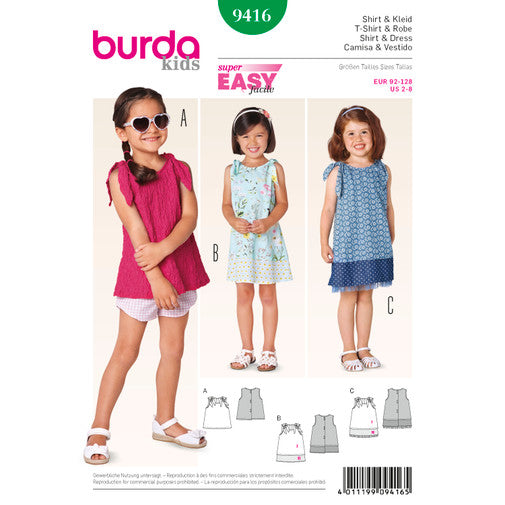 Burda Child Top and Dresses 9416