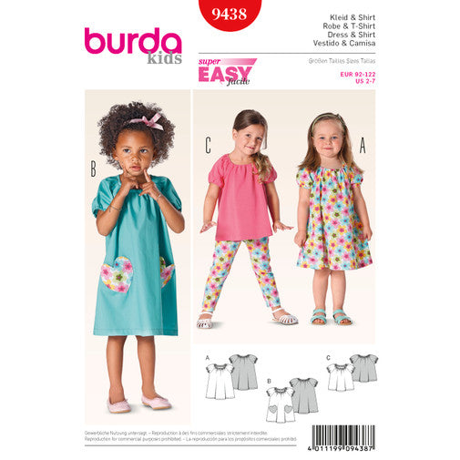 Burda Baby/Child Top and Dresses 9438