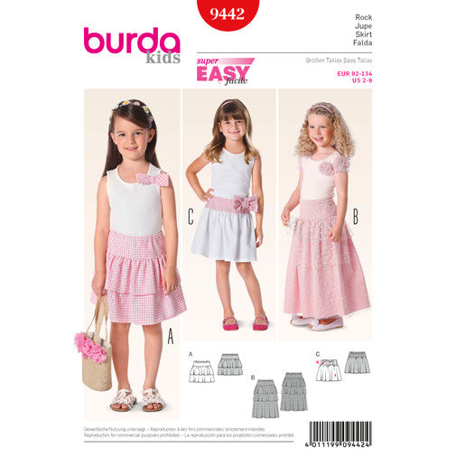 Burda Children's Skirts 9442