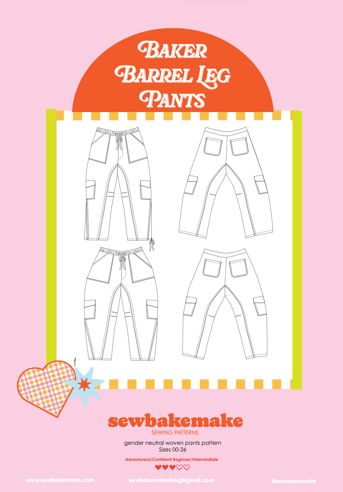 Sew Bake Make Baker Barrel Leg Pants