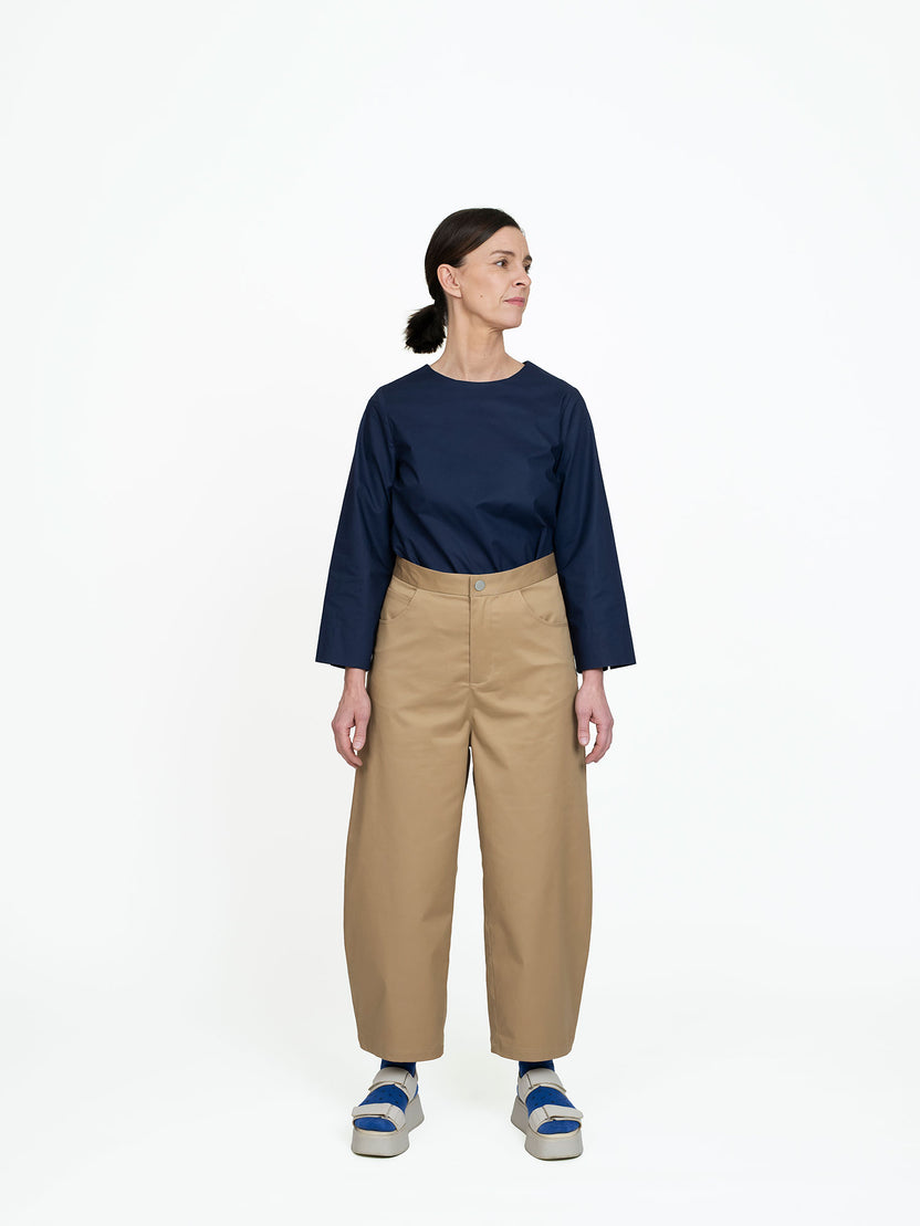 Plaid Edit Barrel Trousers