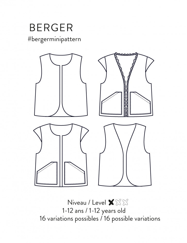 Atelier Scämmit Baby/Child Mini Berger Gilet