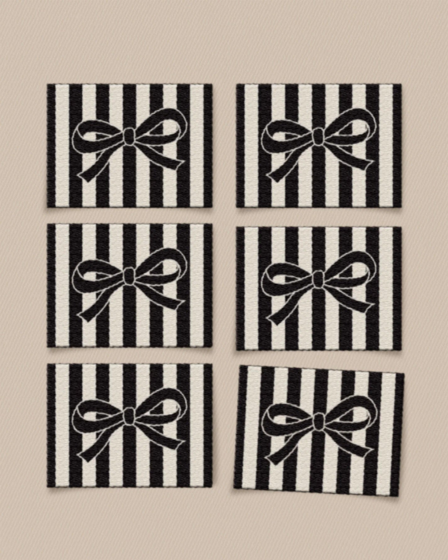 Matchy Matchy 'Black Bow Large' Labels