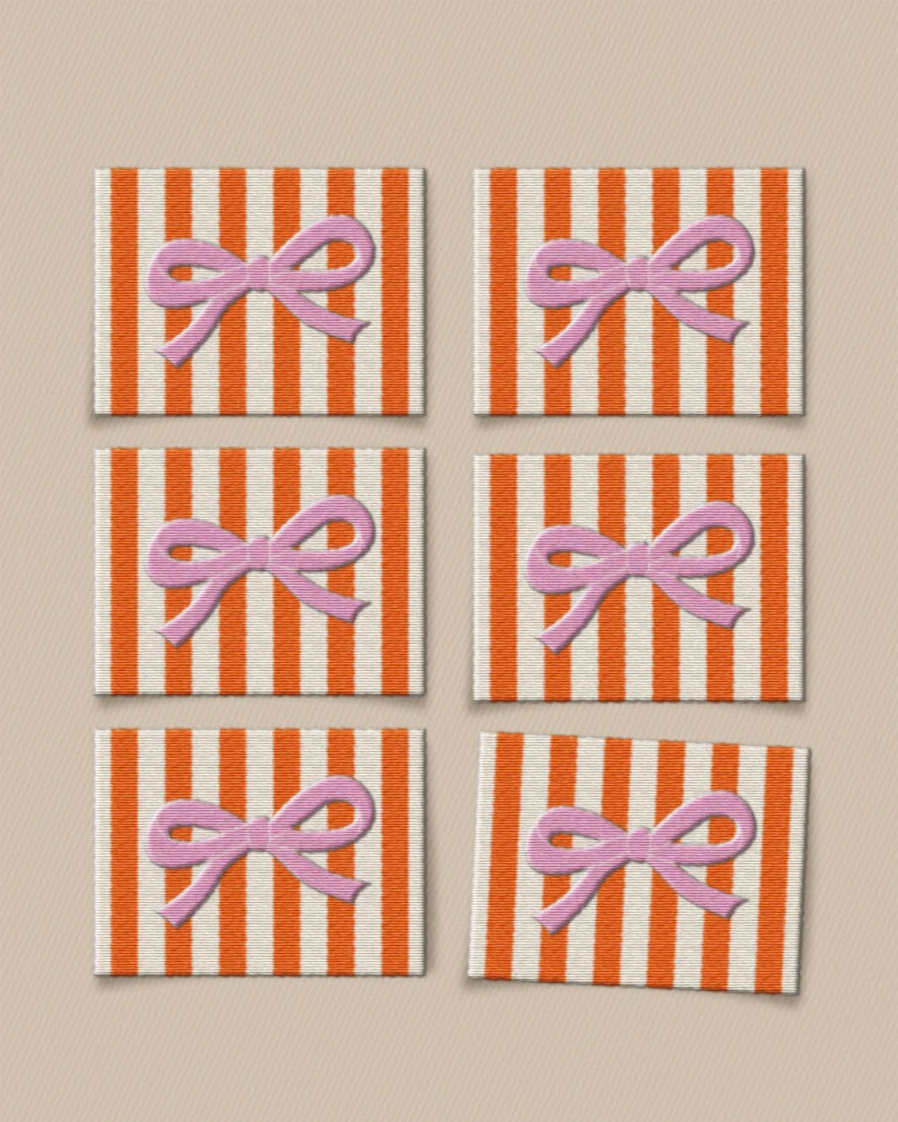 Matchy Matchy 'Pink Bow Large' Labels