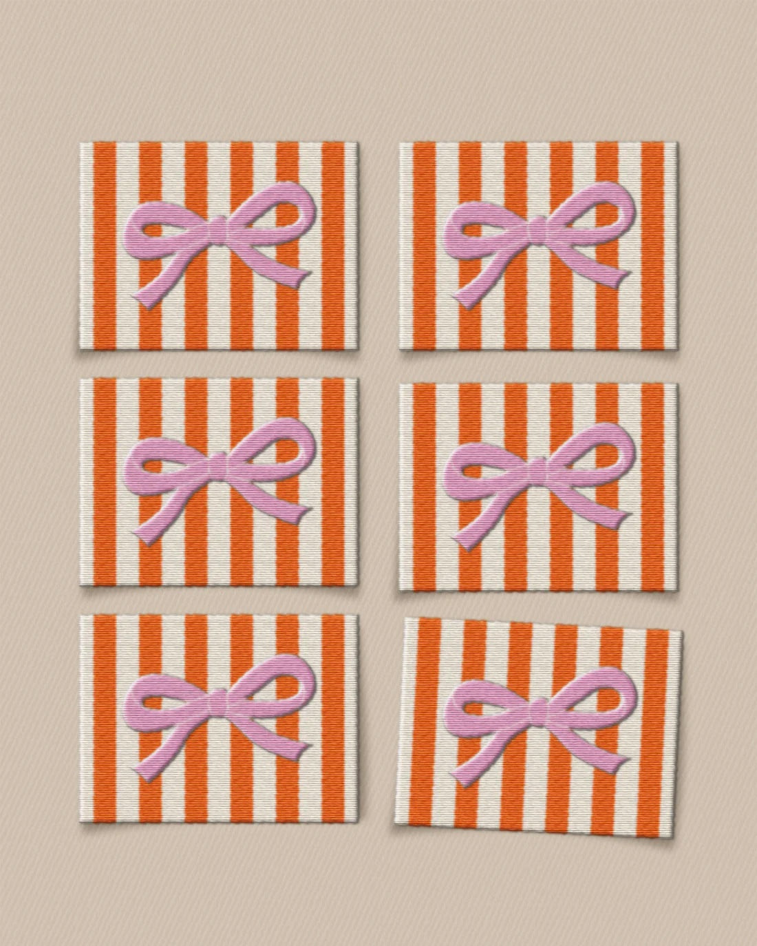 Matchy Matchy 'Pink Bow Large' Labels
