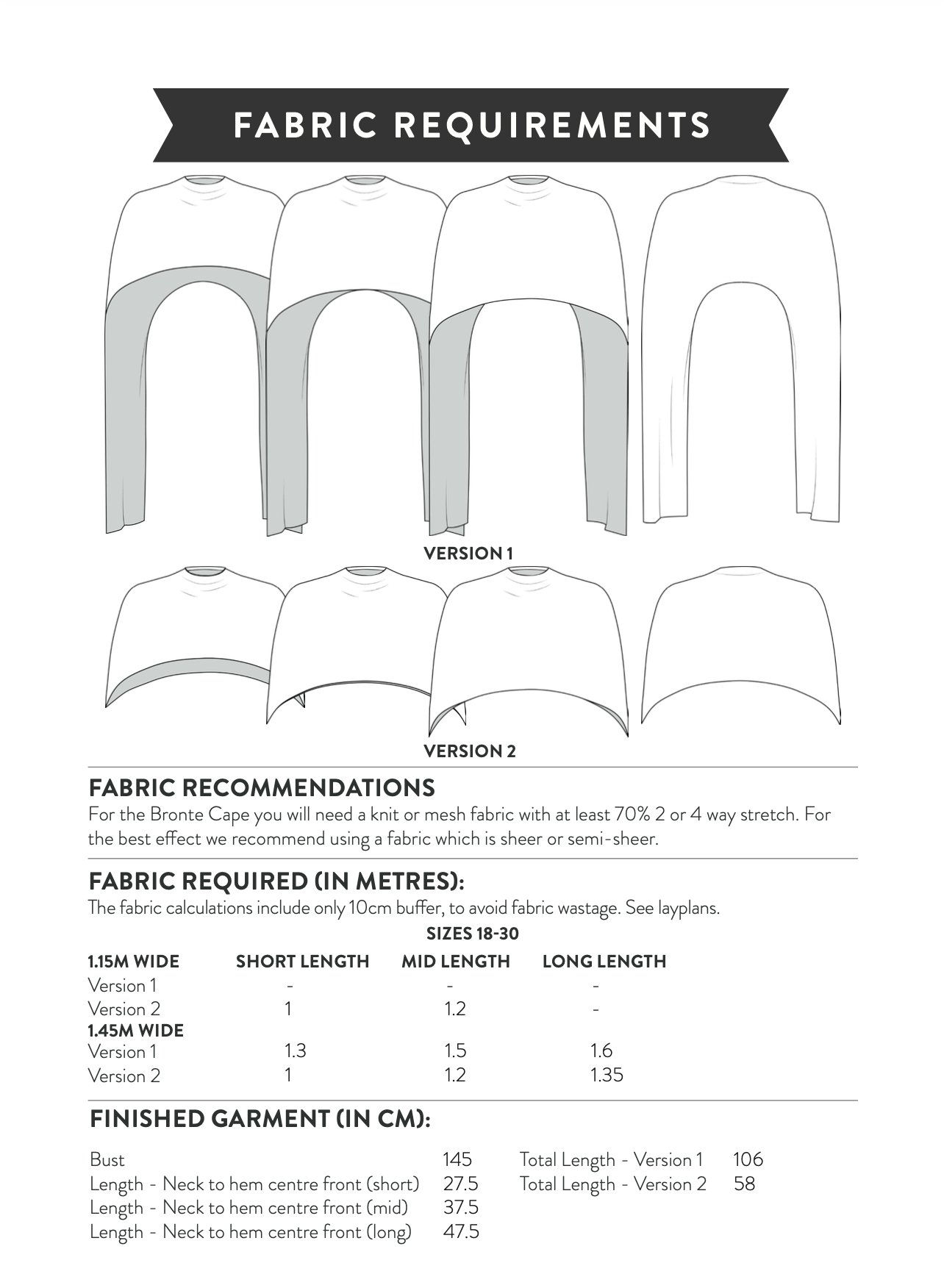 Sew Over It Bronte Cape