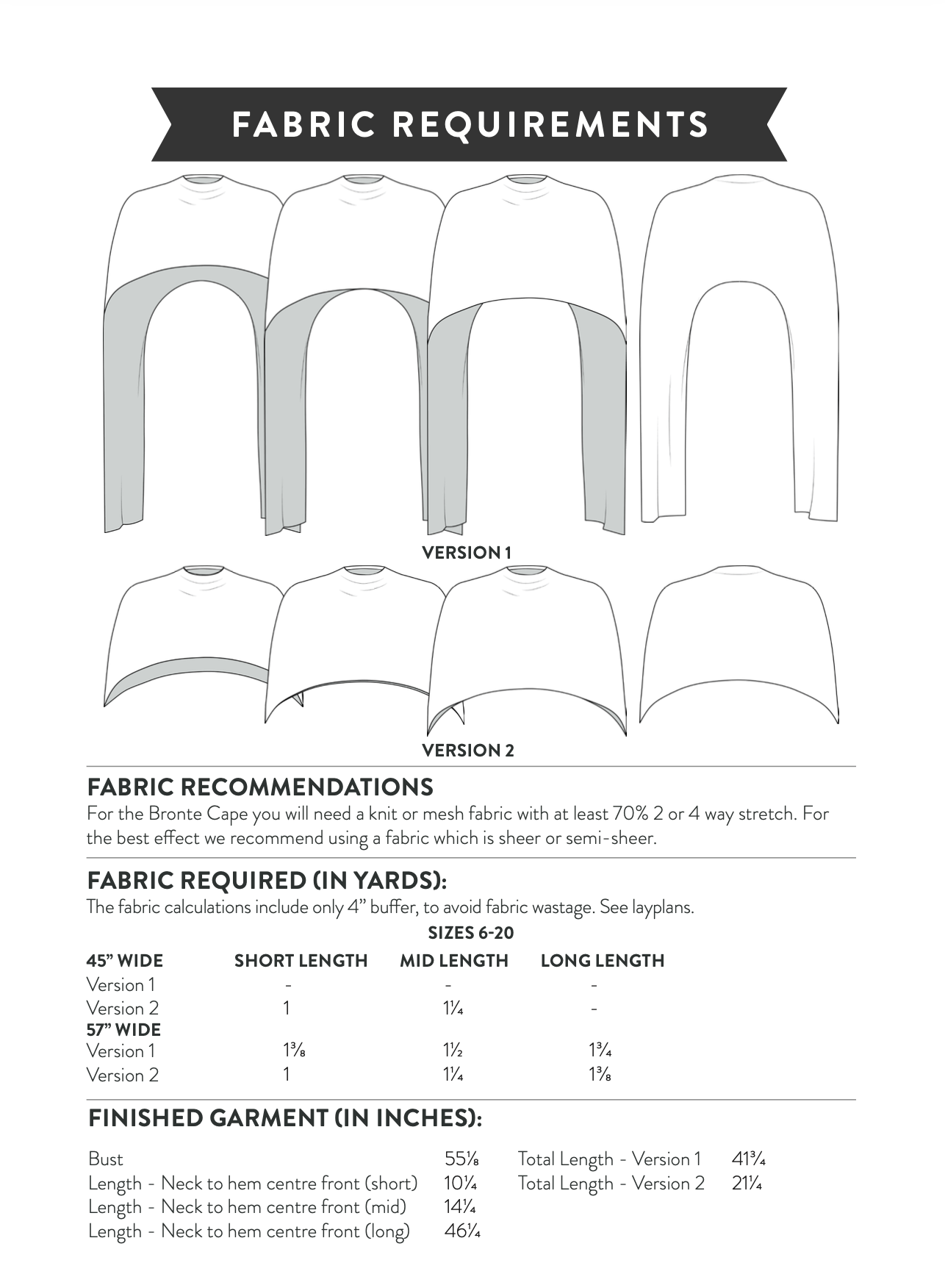 Sew Over It Bronte Cape