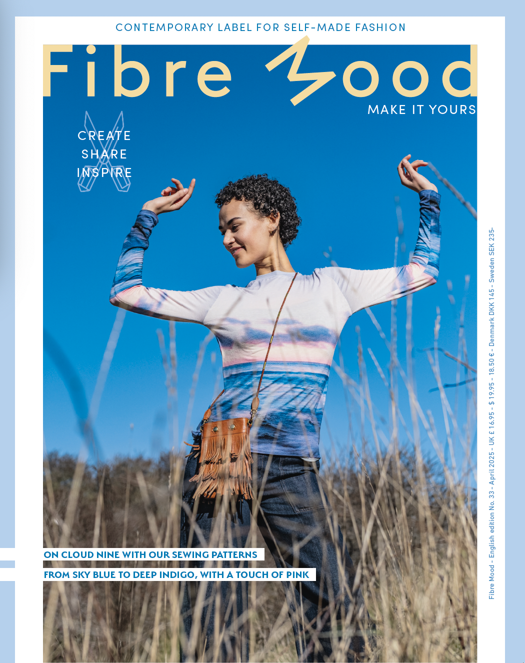 Edition 33 of Fibre Mood sewing pattern magazine on The Fold Line. This latest edition has 12 patterns and many style variations for elegant, trendy and comfortable items for spring/summer.