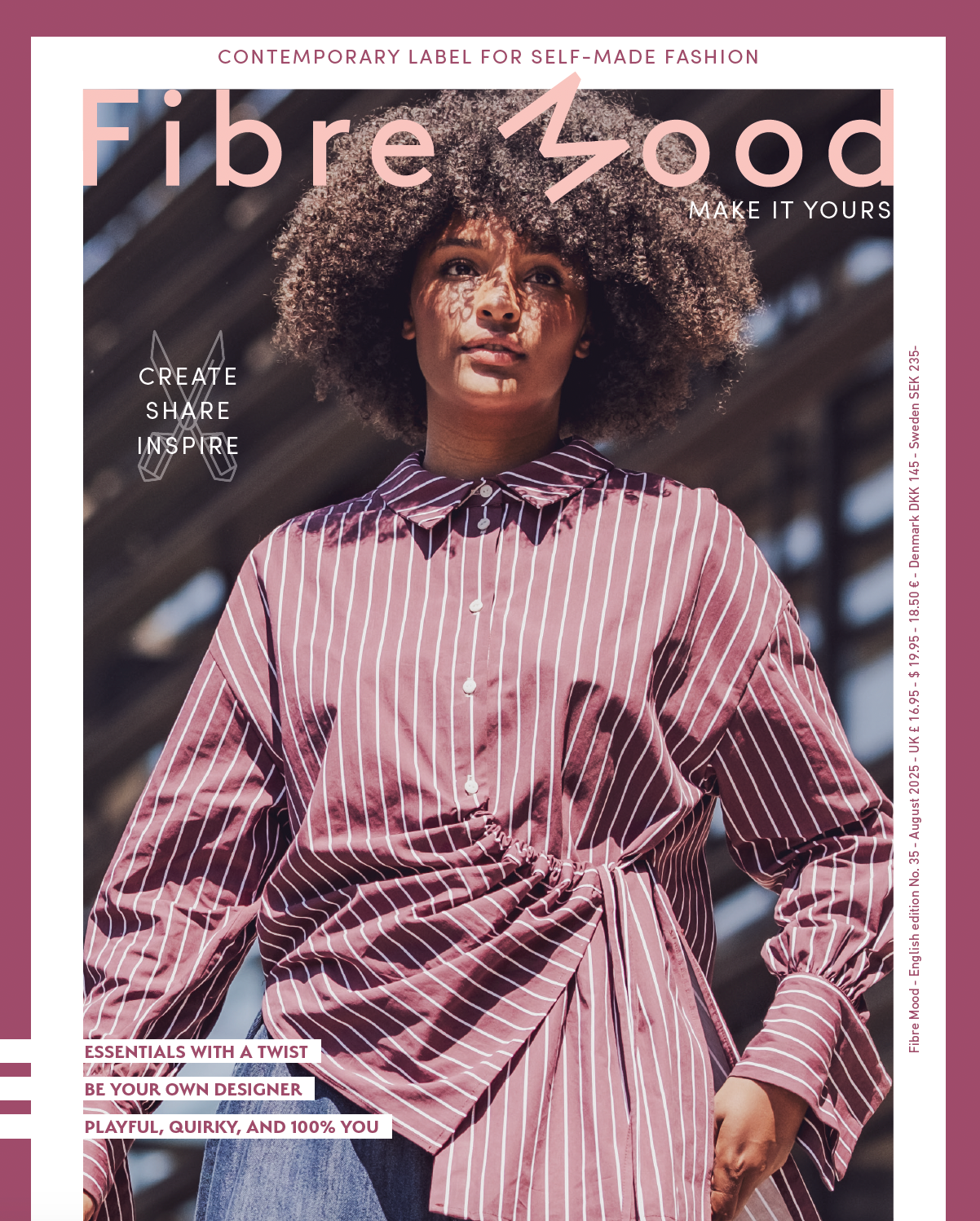 Edition 35 of Fibre Mood sewing pattern magazine on The Fold Line. This latest edition has 17 patterns and style variations for elegant, trendy and comfortable items for autumn.